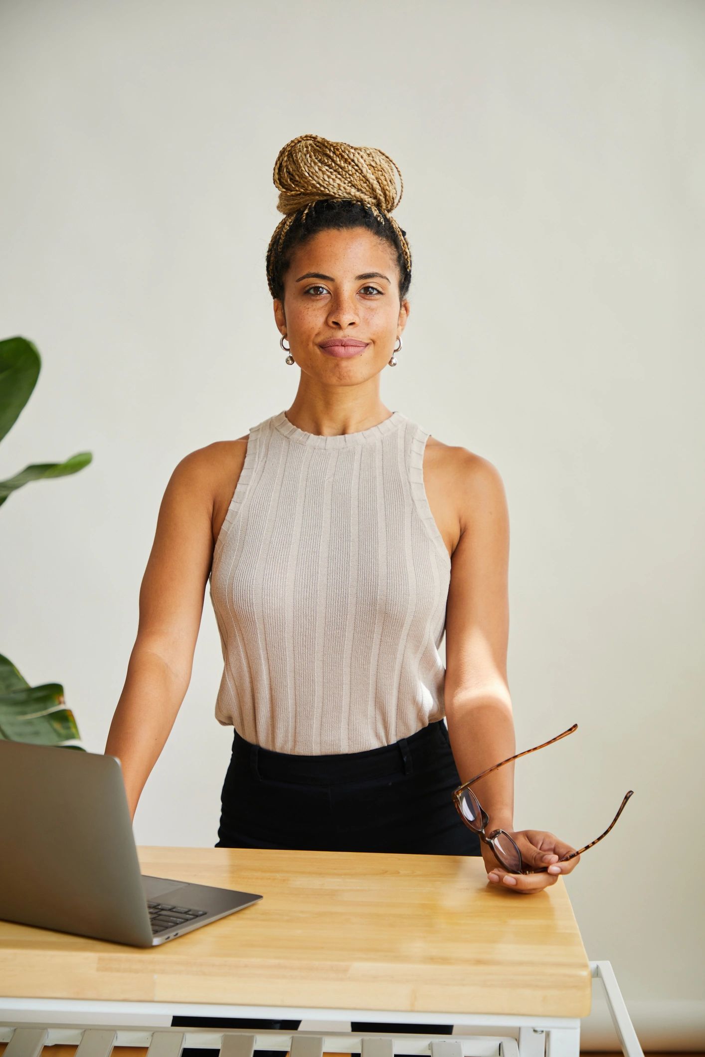 Portrait of a confident woman representing a customer testimonial