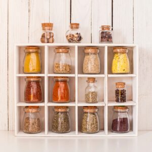 Home organization label kit styled with neatly arranged pantry jars and neutral tones
